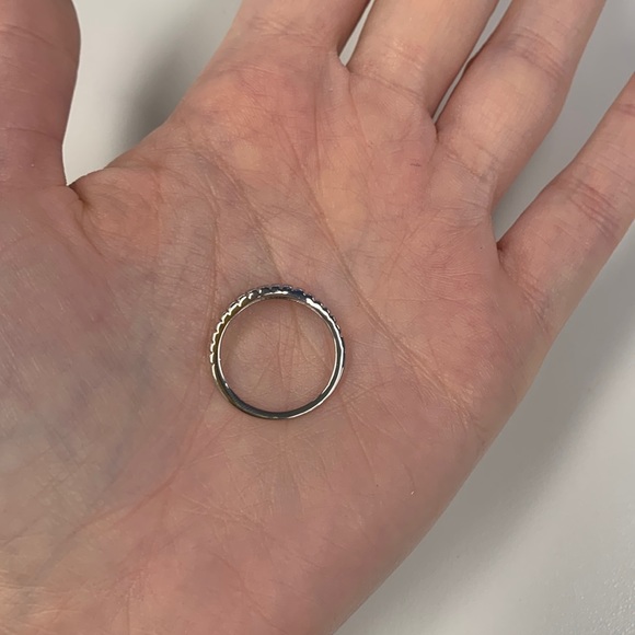 Silver twist ribbed chunky ring Sz 7 - Picture 4 of 4